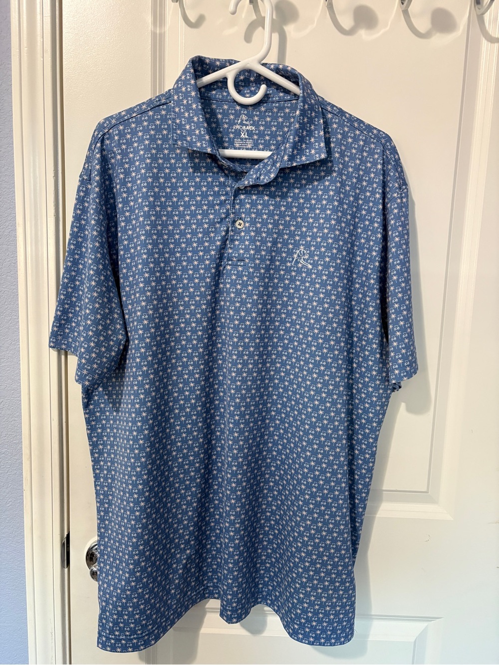 Rhoback Polo Shirt Mens XL Performance Short Sleeve